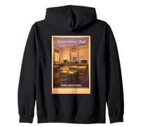 Vintage Philadelphia Independence Hall Inside USA Travel Art Zip Hoodie