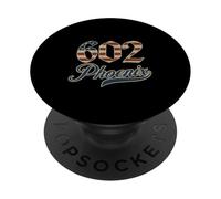Vintage Phoenix 602 Area Code Patriot USA American Flag PopSockets Adhesive PopGrip