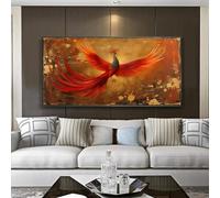Vintage Phoenix Canvas Painting Wall Art Abstract Immortal Bird Poster Prints For Living Room Home Decor 20x40cm Frameless