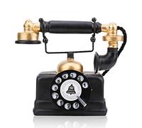 Vintage Phone Desk Ornament,Retro Telephone Model,7.28 x 6.29 inch Classic Vintage Old Fashioned Rotary Dial Style Landline Telephone Home Desk Decor Ornament