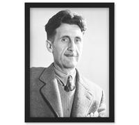Vintage Photo Portrait 1984 Writer Author George Orwell Artwork Framed Wall Art Print A4 Artery8 Black One Size