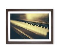 Vintage Piano (4) Framed Print | A2 Walnut Framed Wall Art | Ready to Hang | Classic Music Picture | Living Room Bedroom Lounge Office