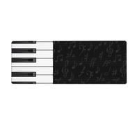 Vintage Piano Keys Music Notes,Mouse Pad Large Desk Pad Computer Keyboard Mouse Mat With Non Slip Rubber Base 30 x 80 cm