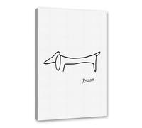 Vintage Picasso Exhibition Poster Black and White Animals Drawing Picasso Animal Line Art Sketch Print Wall Art Pictures Home Decor (SKU11,16x24inch=(40x60cm),Framed(Wrapped Canvas))