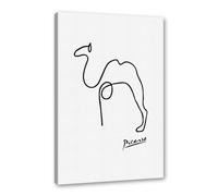 Vintage Picasso Exhibition Poster Black and White Animals Drawing Picasso Animal Line Art Sketch Print Wall Art Pictures Home Decor (SKU21,12x16inch=(30x40cm),Framed(Wrapped Canvas))