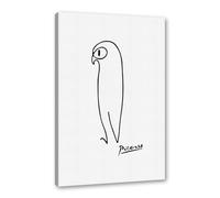 Vintage Picasso Exhibition Poster Black and White Animals Drawing Picasso Animal Line Art Sketch Print Wall Art Pictures Home Decor (SKU24,11x14inch=(28x35cm),Framed(Wrapped Canvas))