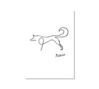 Vintage Picasso Exhibition Poster Black and White Animals Drawing Picasso Animal Line Art Sketch Print Wall Art Pictures Home Decor (SKU16,16x20inch=(40x50cm),Unframed)