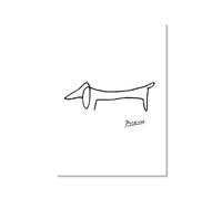 Vintage Picasso Exhibition Poster Black and White Animals Drawing Picasso Animal Line Art Sketch Print Wall Art Pictures Home Decor (SKU11,11x14inch=(28x35cm),Unframed)