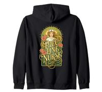 Vintage PICC Line Nurse Zip Hoodie
