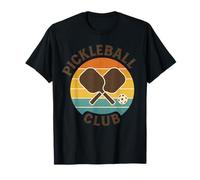 Vintage Pickleball Club Retro Sunset Design T-Shirt