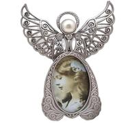 Vintage Picture Frame, 5.6x4.5 Angel Wing Antique Picture Frames, Wall Mount or Tabletop Dust-Proof Vintage Frames for Dining Room and Bedroom, Photo Gallery, Antique Tin