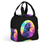 Vintage Pigeon 90s Portable Insulated Lunch Bag Adults Picnic Tote Cool Bag Travel Work