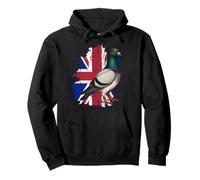 Vintage Pigeon Racing British UK Union Jack Patriotic bird Pullover Hoodie