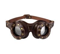 Vintage Pilot Goggles - Steampunk Goggles -Motorcycle Riding Goggles For Cosplay | Antique-style PU Leather Steampunk Goggles For Parties, Cosplay And Costumes | Retro Pilot Goggles For Steampunk Eve