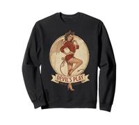 Vintage Pin-Up Devil Girl Retro She-Devil Demoness Classic Sweatshirt