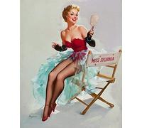 Vintage Pin Up Girl Poster 0017 Various Sizes (A4 Size 21 x 29 cms)
