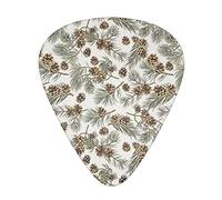 Vintage Pine Cones Printed Guitar Picks 12 Pack Picks Sampler With Storage Box For Guitar Bass Ukulele 0.46mm