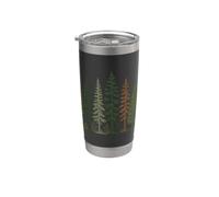 Vintage Pine Forest Hiking Trails Nature Camping Hiker Stainless Steel Insulated Tumbler