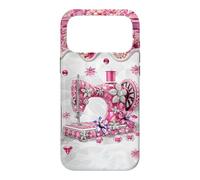 Vintage Pink Floral Sewing Machine Craft Lover Case for iPhone 17 Pro Max