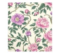 Vintage Pink Flowers Green Leaves William Morris Style Decorative dishwasher door magnet reusable refrigerator wraps magnetic holiday decor Cubierta magnética para lavavajillas 23x26in