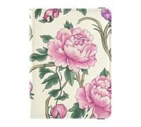Vintage Pink Flowers Green Leaves William Morris Style Leather passport book holder for travel Vaccine Case Protector Cover Passport Holder Combo with Vaccine Card Slot for men Ultra Slim, vintage,