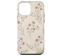 Vintage Pink Wildflower Ditsy Floral on Cream Aesthetic Case for iPhone 12 mini