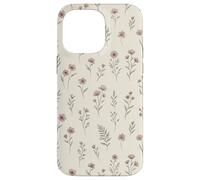 Vintage Pink Wildflower Ditsy Floral on Cream Aesthetic Case for iPhone 14 Pro Max