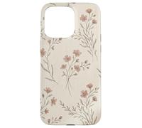 Vintage Pink Wildflower Ditsy Floral on Cream Aesthetic Case for iPhone 15 Pro Max