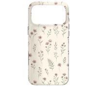 Vintage Pink Wildflower Ditsy Floral on Cream Aesthetic Case for iPhone 17 Pro Max