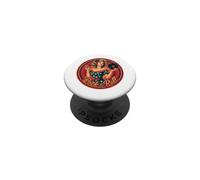 Vintage Pinup Woman Vinyl Record Music Lover Design PopSockets Adhesive PopGrip