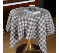 Vintage Plaid Photo Background Cloth, Christmas Photography Backdrop with Multiple Sizes, Fashion Live Streaming Fabric for Pet Portrait and Table Cover(120X120cm,Brown Harvest Plaid)