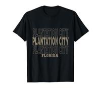 Vintage Plantation City Florida Value Graphic T-Shirt, Men, Black, M