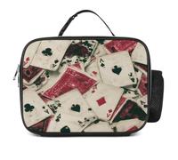 Vintage Playing Cards Lunch Bag Insulated Lunch Tote Lunch Box | Removable,Portable Lunch Container,for Office Work Picnic Hiking