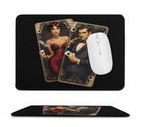 Vintage Playing Cards Non-Slip Mouse Pads Rubber Base Mouse Mat for Desktop Home Office 7.9"x9.4"