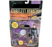 Vintage Playmates 1996 Star Starfleet Academy Trek Series Cadet Jean Luc Picard Action Figure With CD-Rom - Factory Sealed Shop Stock Room Find