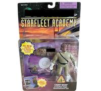 Vintage Playmates 1996 Star Starfleet Academy Trek Series Cadet Worf Action Figure With CD-Rom - Factory Sealed Shop Stock Room Find