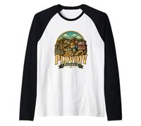 Vintage Plovdiv Bulgaria Travel Souvenir Landmark Gift Raglan Baseball Tee