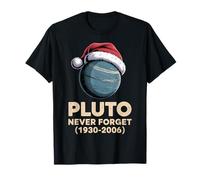 Vintage Pluto Never Forget Funny Retro Astronomy Christmas T-Shirt