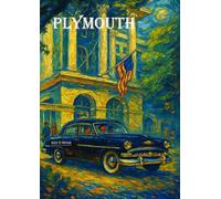 Vintage Plymouth Car USA Retro Classic - Vintage Poster A4 Retro Wall Art for Garage Man Cave Office Classic Auto Print Gift for Men Car Enthusiasts Room Decor