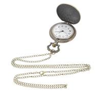 Vintage Pocket Watch Necklace with Bronze Ancient Sailing Ship Design