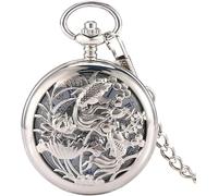 Vintage Pocket Watch,Pocket Watch with Chain for Men Women,Mechanical Pocket Watch Vintage Bronze/Silver Pendant Manual Winding Clock Men's And Women's (A One Size) (Color : B) ( Color : Onecolor )