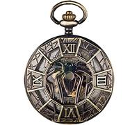 Vintage Pocket Watch,Pocket Watch with Chain for Men Women,Vintage Pocket Watch Mechanical Clamshell Hollow Pocket Watch Retro Necklace Watch Student Gear Vintage Clockwork Pocket Watch Classic Pocket