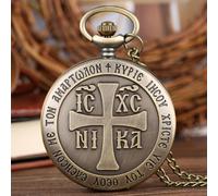 Vintage Pocket Watch Special Cross Pocket Quartz Watches With Chain