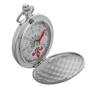 Vintage Pocket Watch Style Compass with Flip Cover, Zinc Alloy | Night Glow Navigation, Compact Lightweight Design, for Hiking and Outdoor Activities, Silver Finish