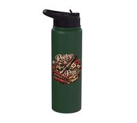 Vintage Poetry Prose Writer Stainless Steel Insulated Water Bottle