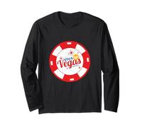 Vintage Poker Chip Las Vegas Trip Souvenir Viva Las Vegas Long Sleeve T-Shirt
