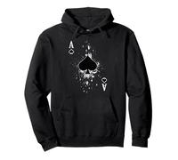Vintage Poker Design Ace Of Spades Pullover Hoodie