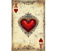 Vintage Poker Metal Tin Signs Ace of Hearts Sign Playing Card Sign for Man Cave Home Wall Decor 8x12 Inch