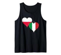 Vintage Poland Italy Flags are Cool for Proud Polish Italian Tank Top