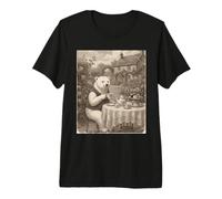 Vintage Polar Bear High Tea Victorian Cottagecore Premium T-Shirt